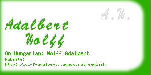 adalbert wolff business card